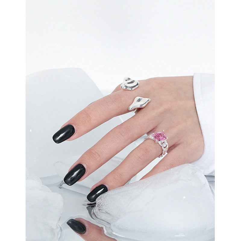 Bold Brilliance Silver Statement Ring