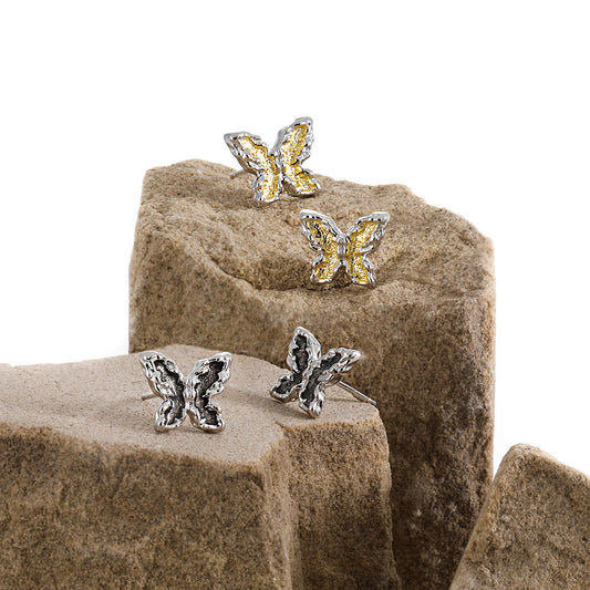 Butterfly Dreams Epoxy Silver Stud Earrings