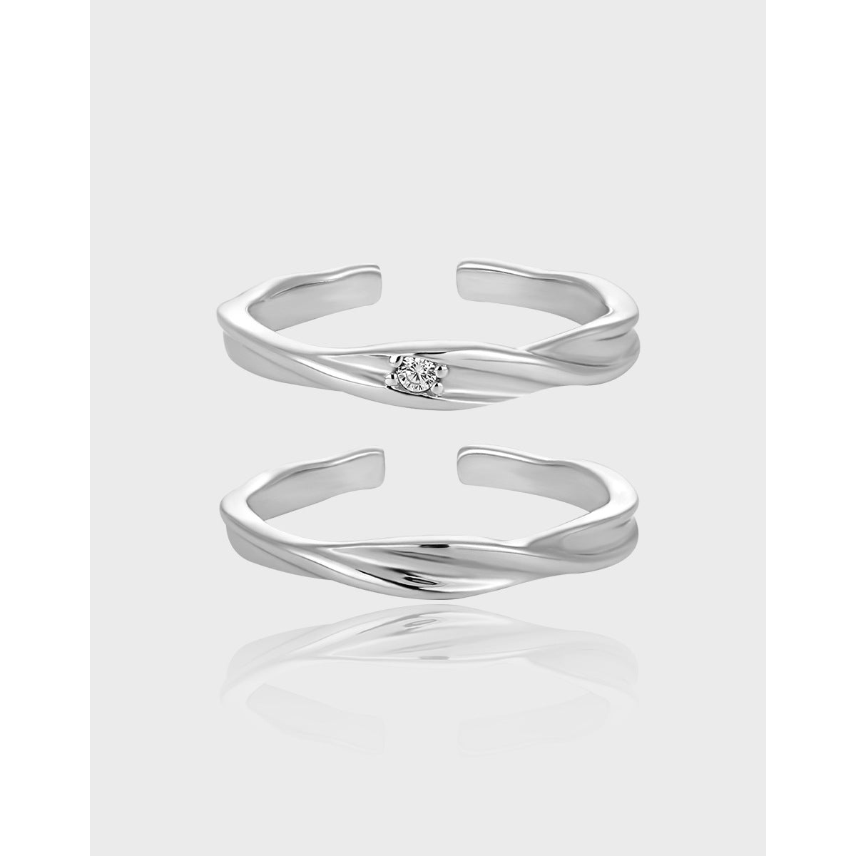 TRISTAN AND ISOLDE COUPLE SILVER RING OPHRASTUDIO