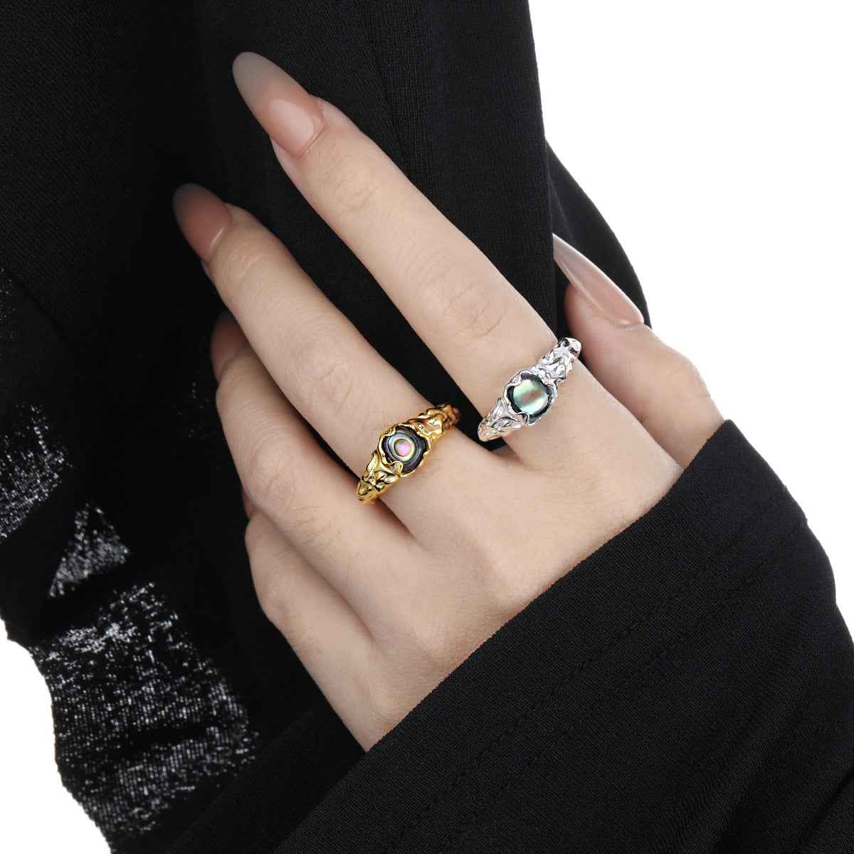 Abalone Shell Statement Ring