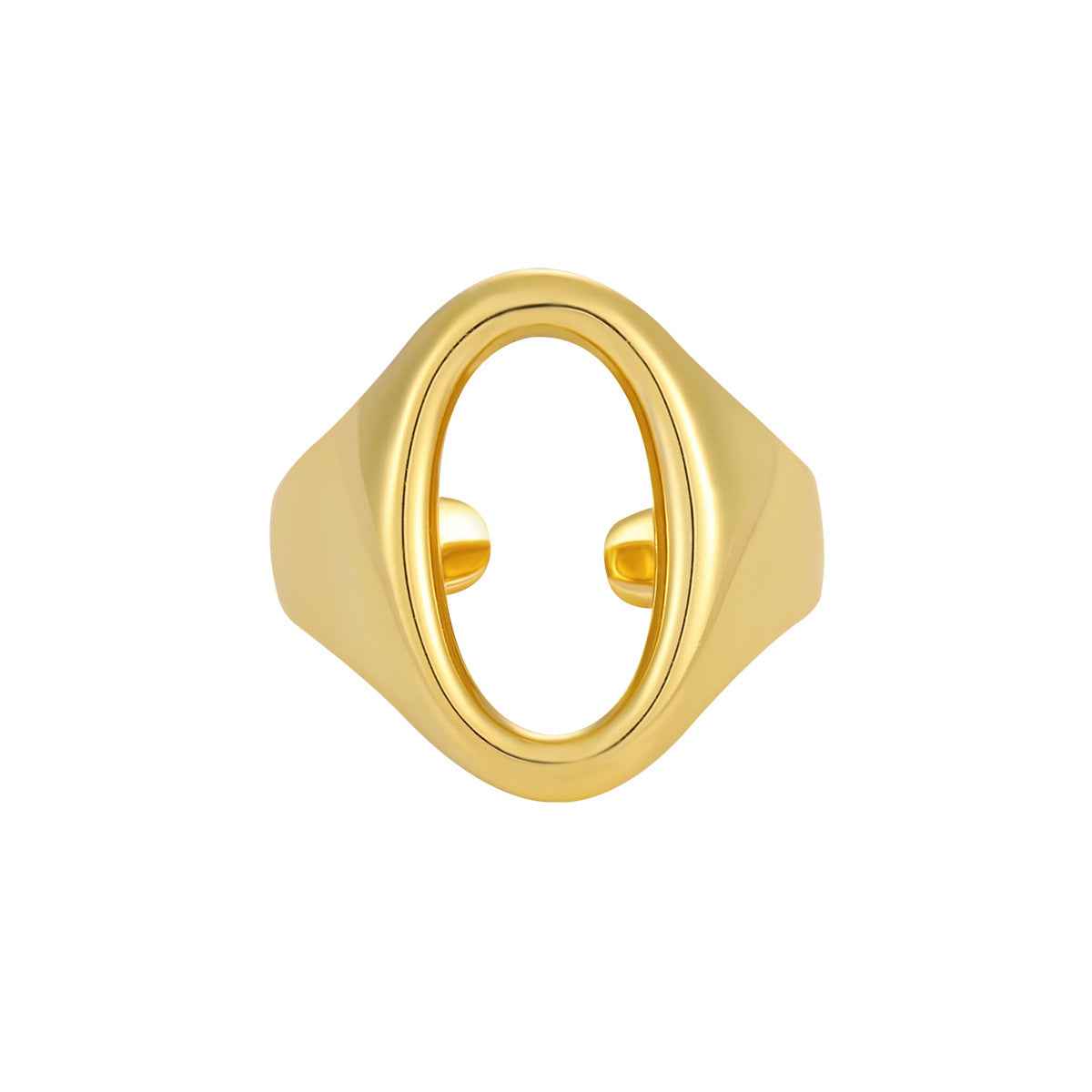 Cassia's Oval Hollow Silver Statement Ring