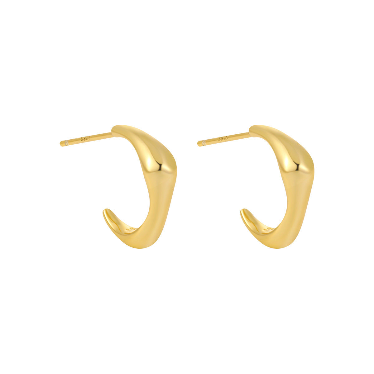 Guinevere's Grace Silver Huggie Earrings