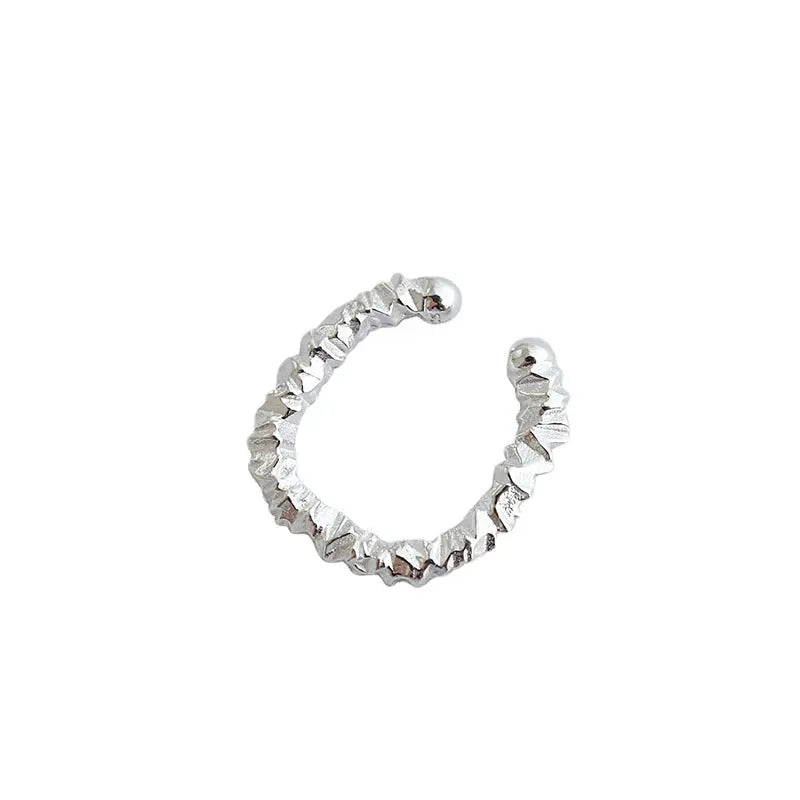 Threaded Sterling Silver Ear Cuff Earring