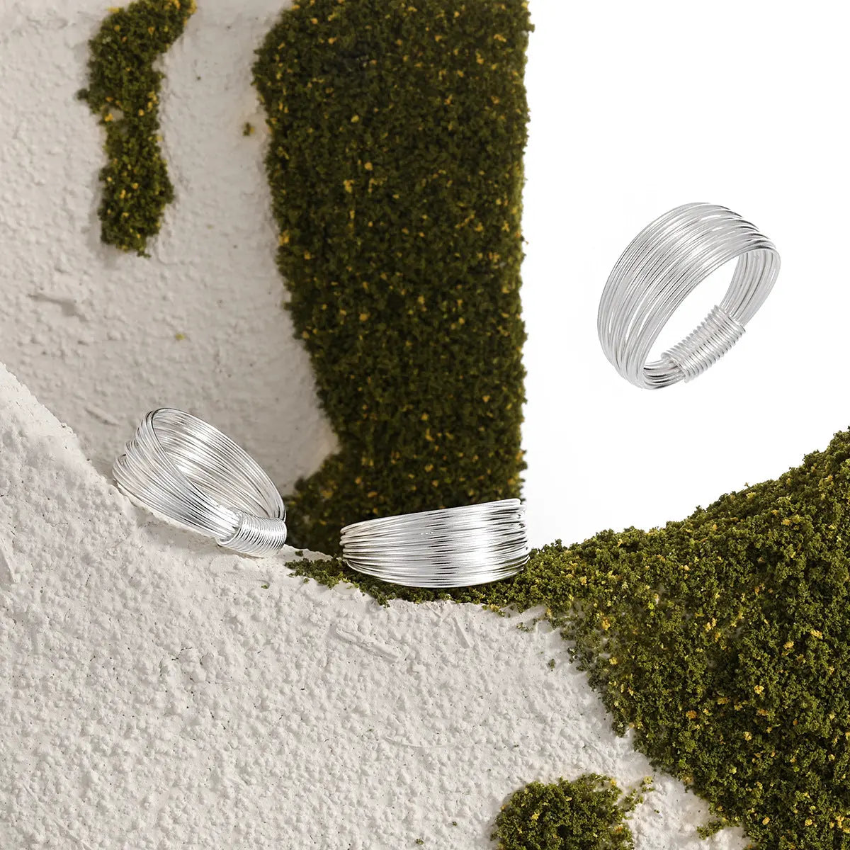 FREYA'S MULTI-LAYER WOVEN SILVER RING - OPHRASTUDIO