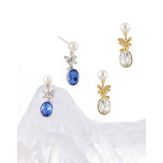 Snow White's Grace Silver Drop Earrings