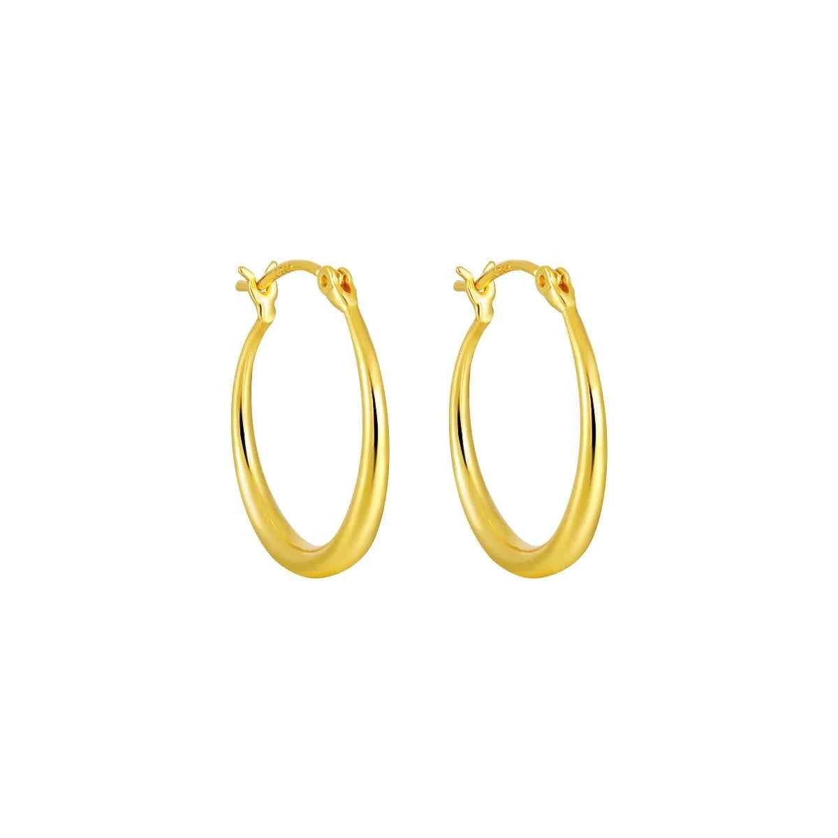 Sleek Minimalist Silver Hoop Earrings
