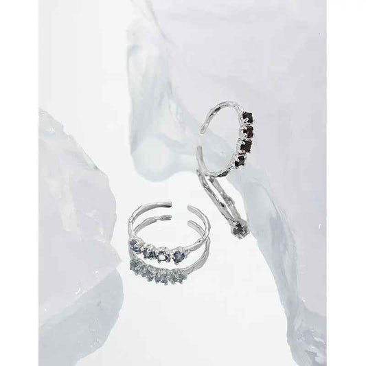 ELARA'S QUAD ZIRCON SILVER RING - OPHRASTUDIO