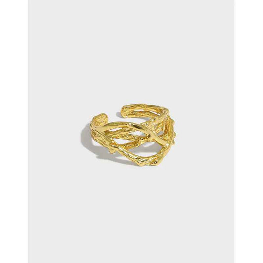 Winding Texture Sterling Silver Ear Cuff Earring