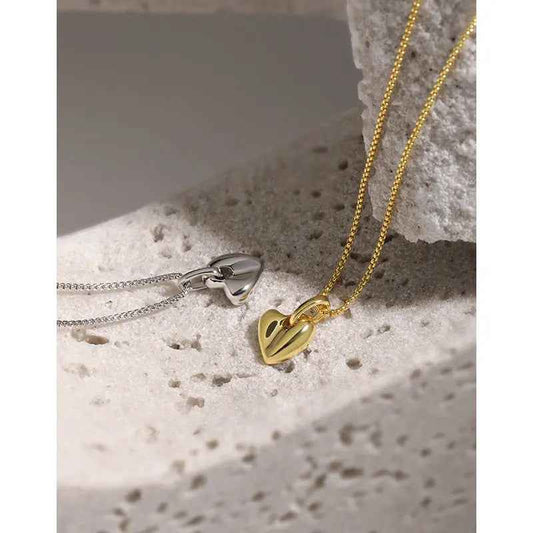 Guinevere's Silver Heart Pendant Necklace