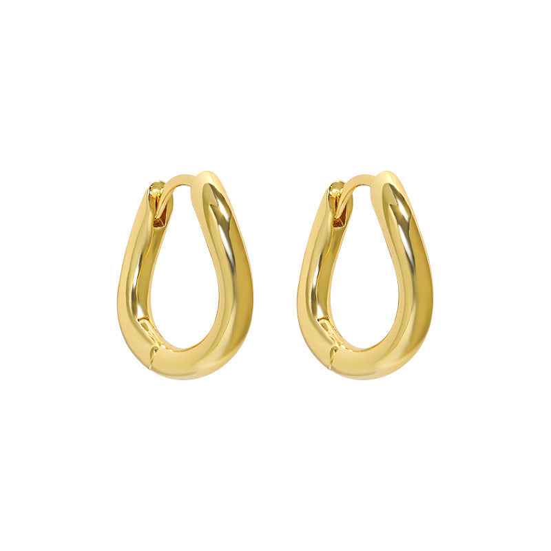 Isolde's Geometric Circle Silver Huggie Earrings