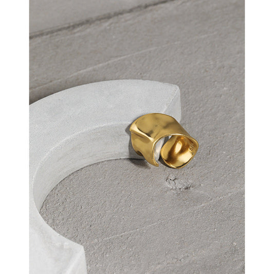 Exaggerated Irregular Sterling Silver Ear Cuff Earring