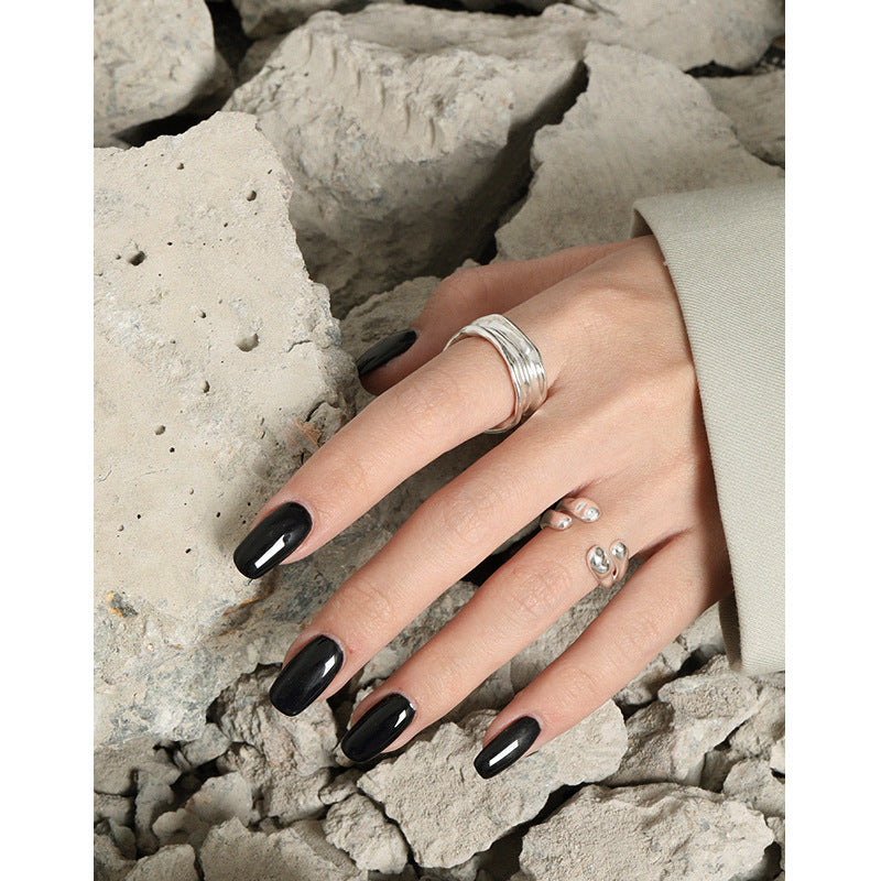 CELESTE'S DOUBLE-LAYER SILVER RING - OPHRASTUDIO