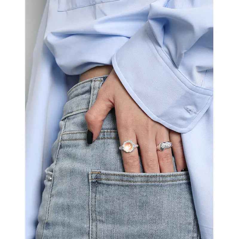 Moonlit Enchantment Silver Moonstone Ring