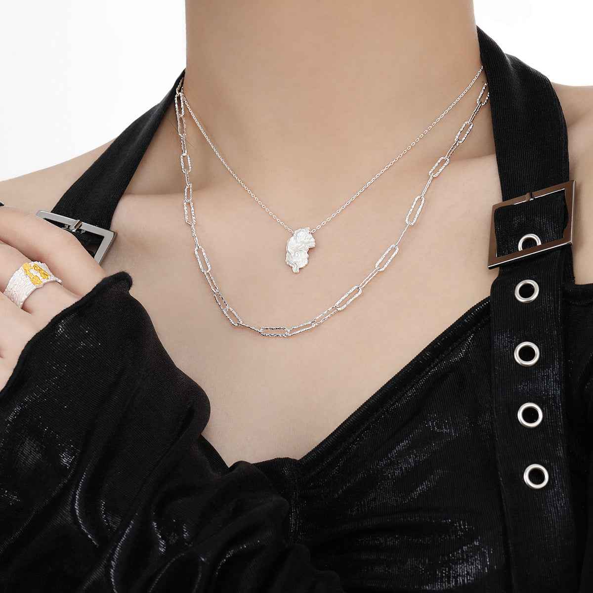 Elodie's Elegance Silver Pendant Necklace
