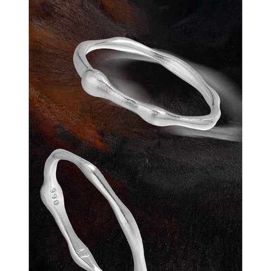 Eloise's Minimalist Texture Silver Stacking Ring