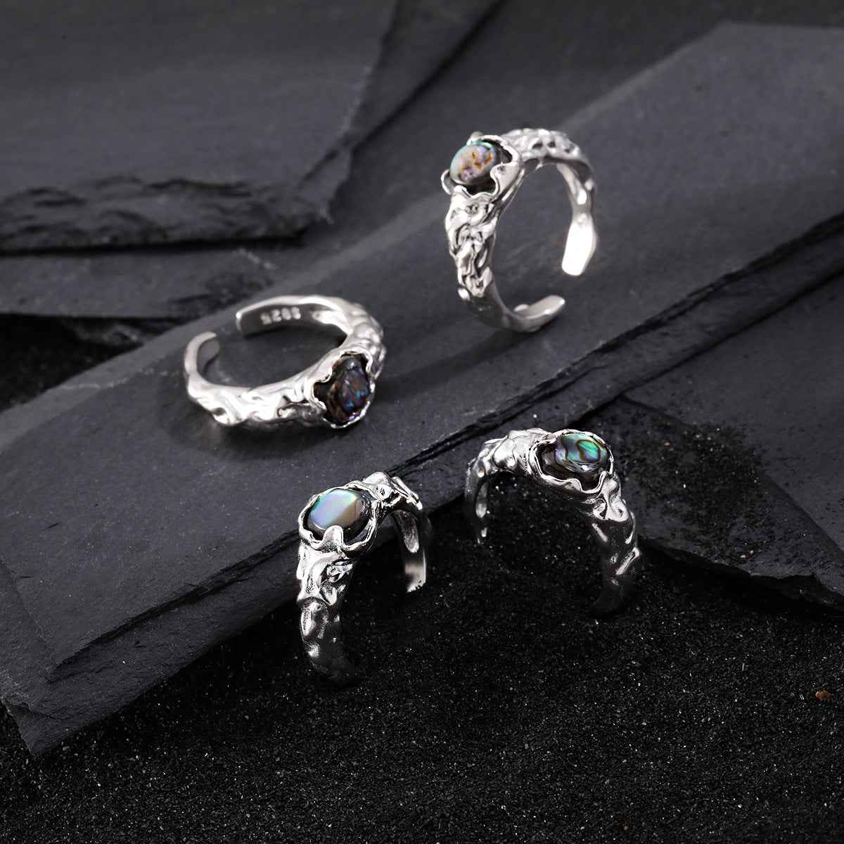 Abalone Shell Statement Ring