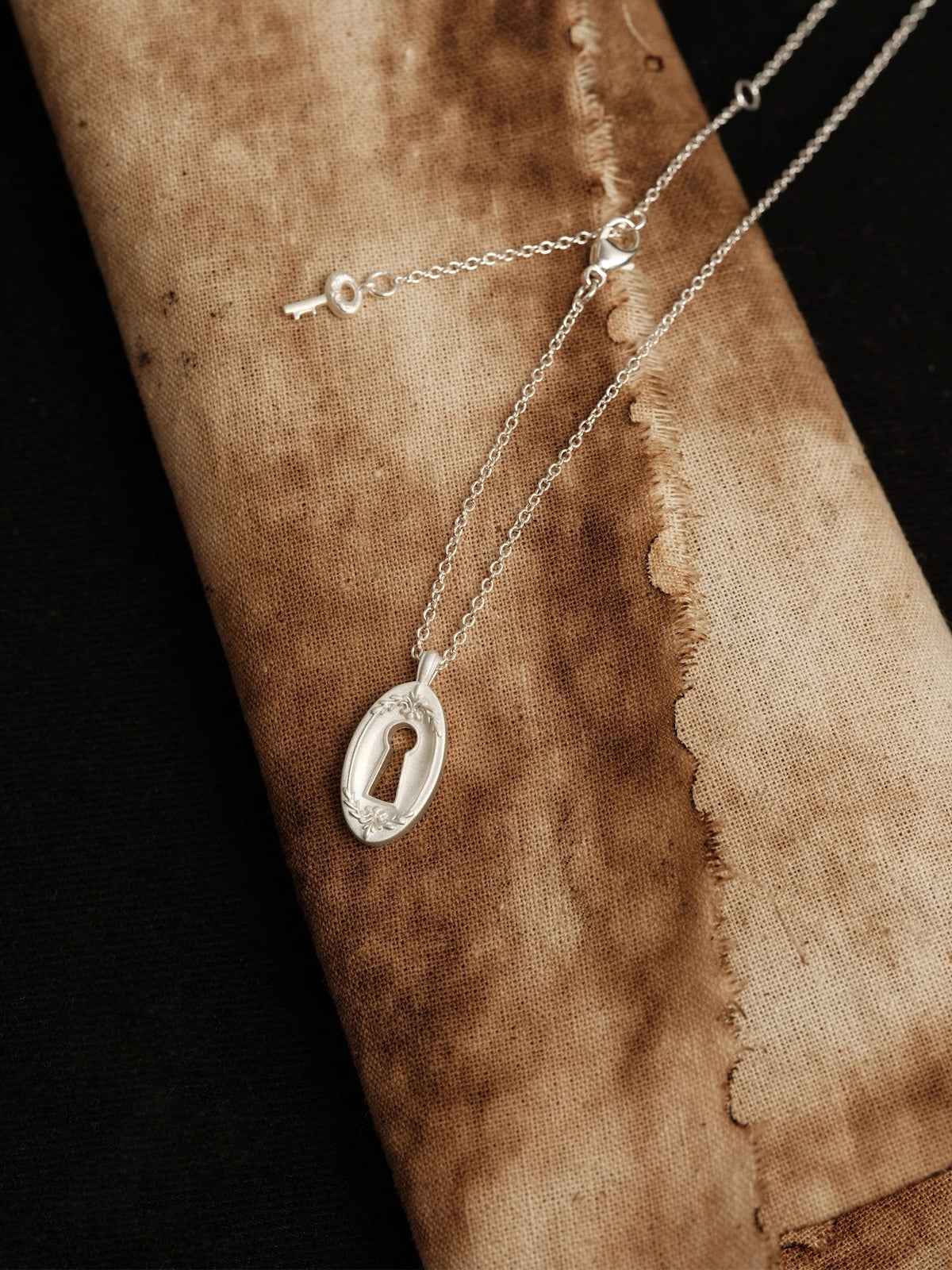 Key of Freedom Silver Necklace