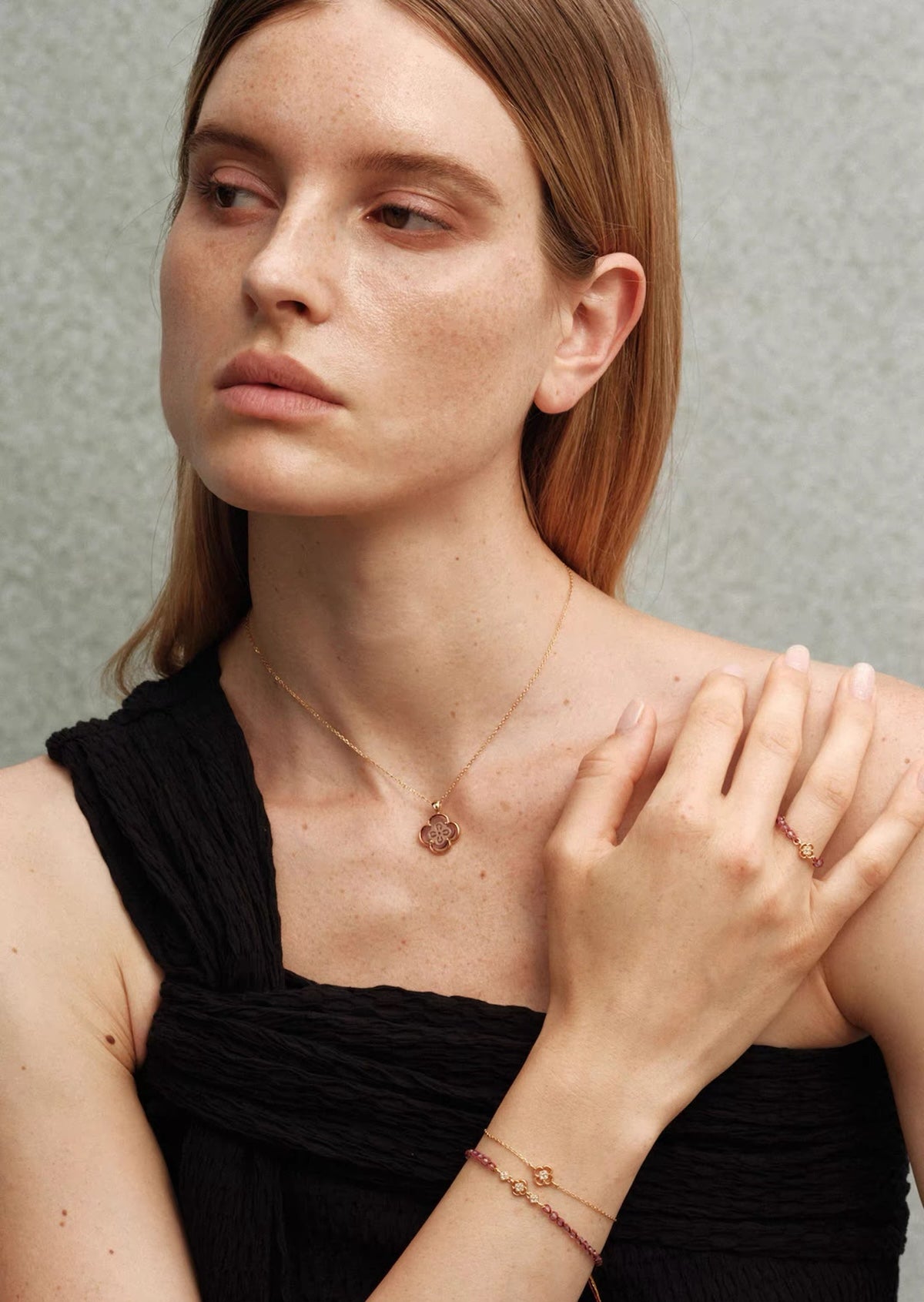 Fields of Summer Clover Silver Necklace OPHRASTUDIO