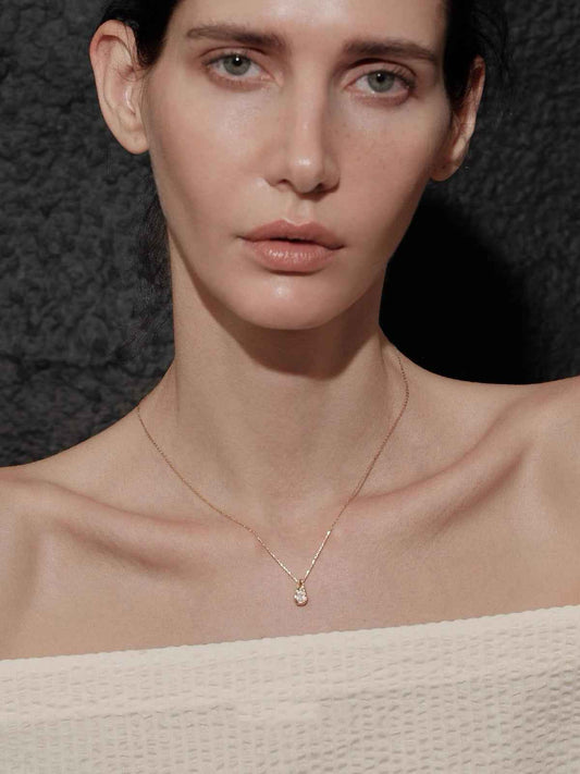 Tears of Eros Moissanite Teardrop Necklace