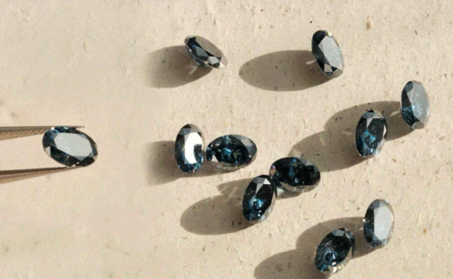 Darcy Blue Moissanite Necklace