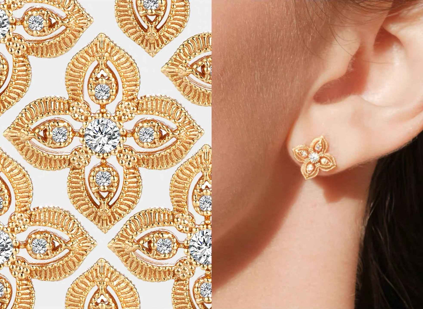 Lost Spring Valley Silver Clover Earrings