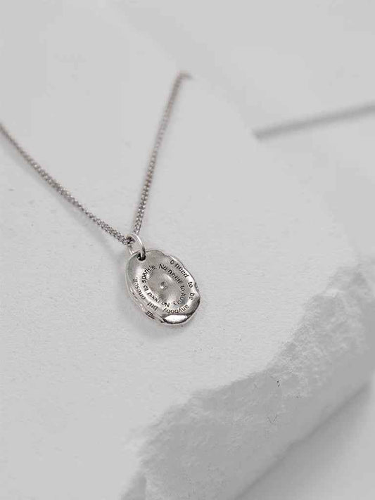 Faces Unveiled Silver Engraved Necklace