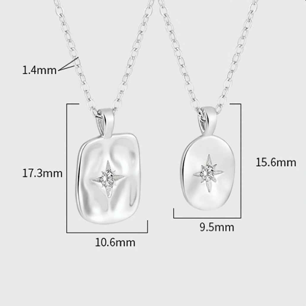 Twilight Starburst Silver Pendant Necklace