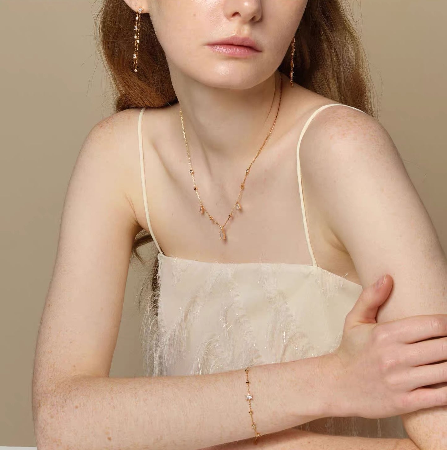 Aurora Sugar Cube Silver Necklace OPHRASTUDIO