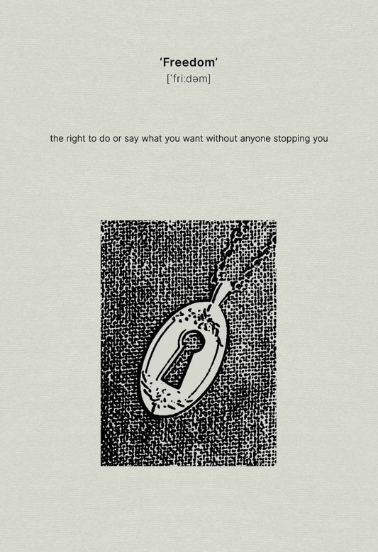 Key of Freedom Silver Necklace