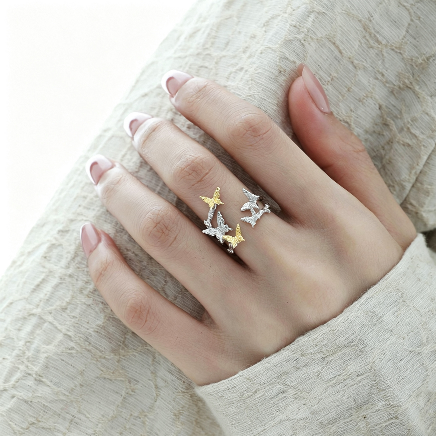 Golden Butterfly Vine Ring OPHRASTUDIO