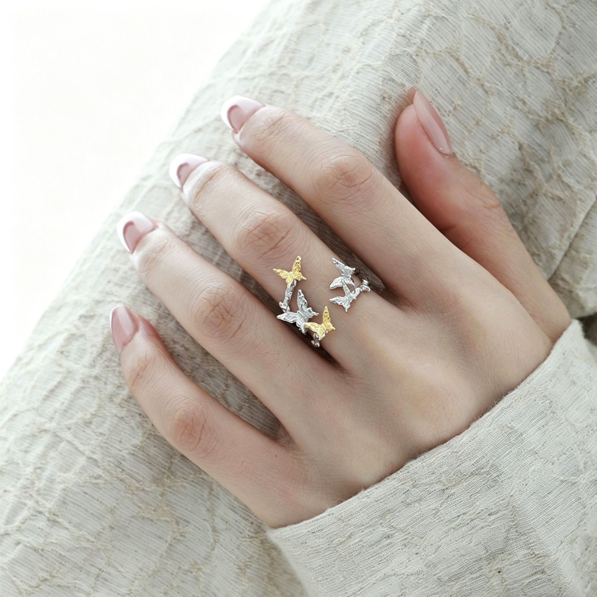 Golden Butterfly Vine Ring OPHRASTUDIO