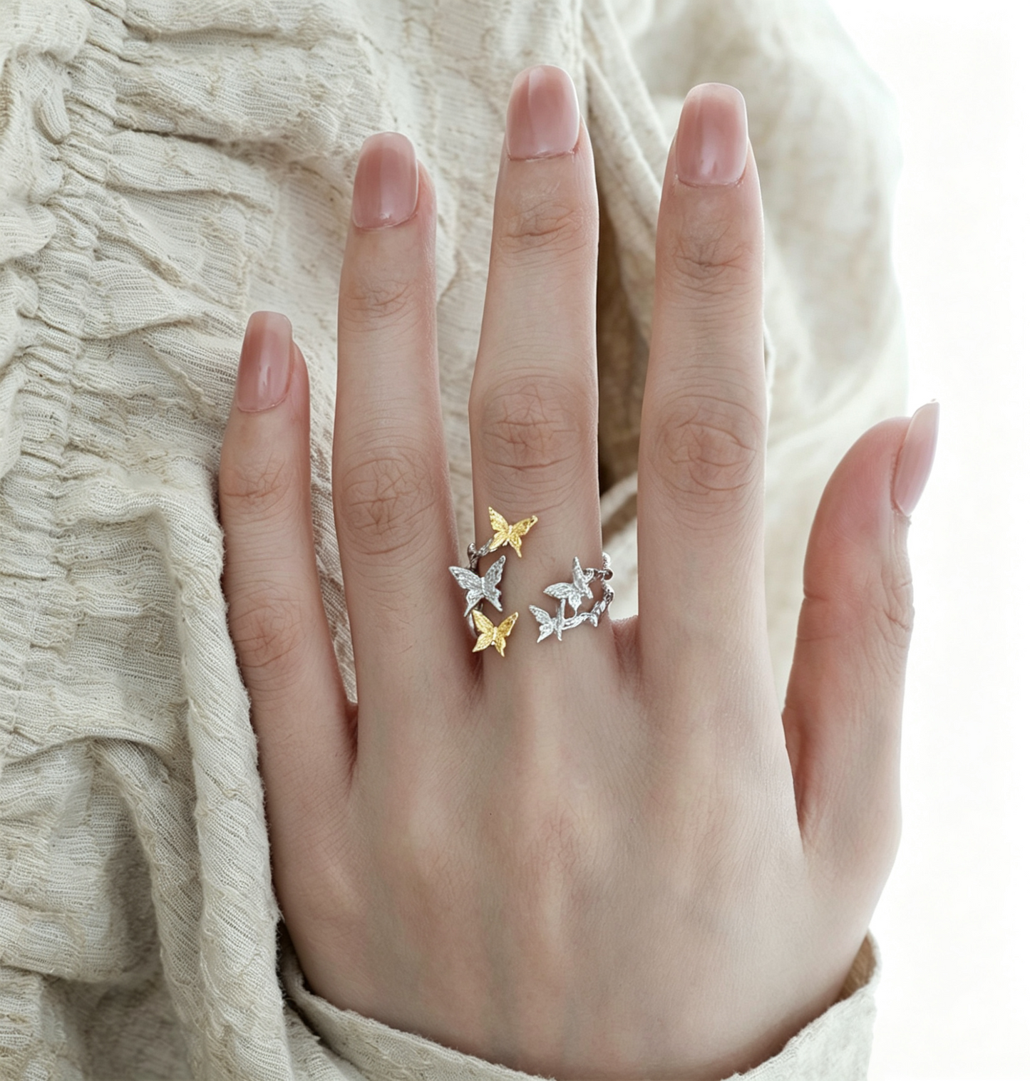 Golden Butterfly Vine Ring OPHRASTUDIO