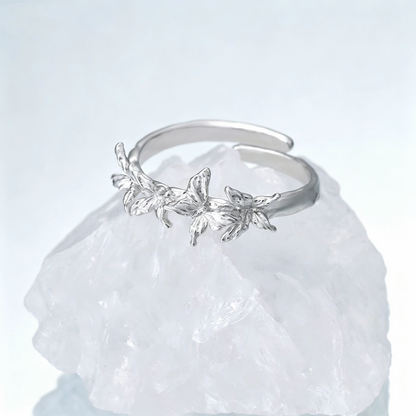 Minimalist Butterfly Sterling Silver Ring OPHRASTUDIO