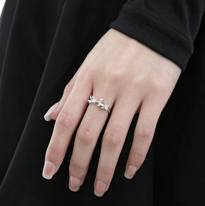 Minimalist Butterfly Sterling Silver Ring OPHRASTUDIO