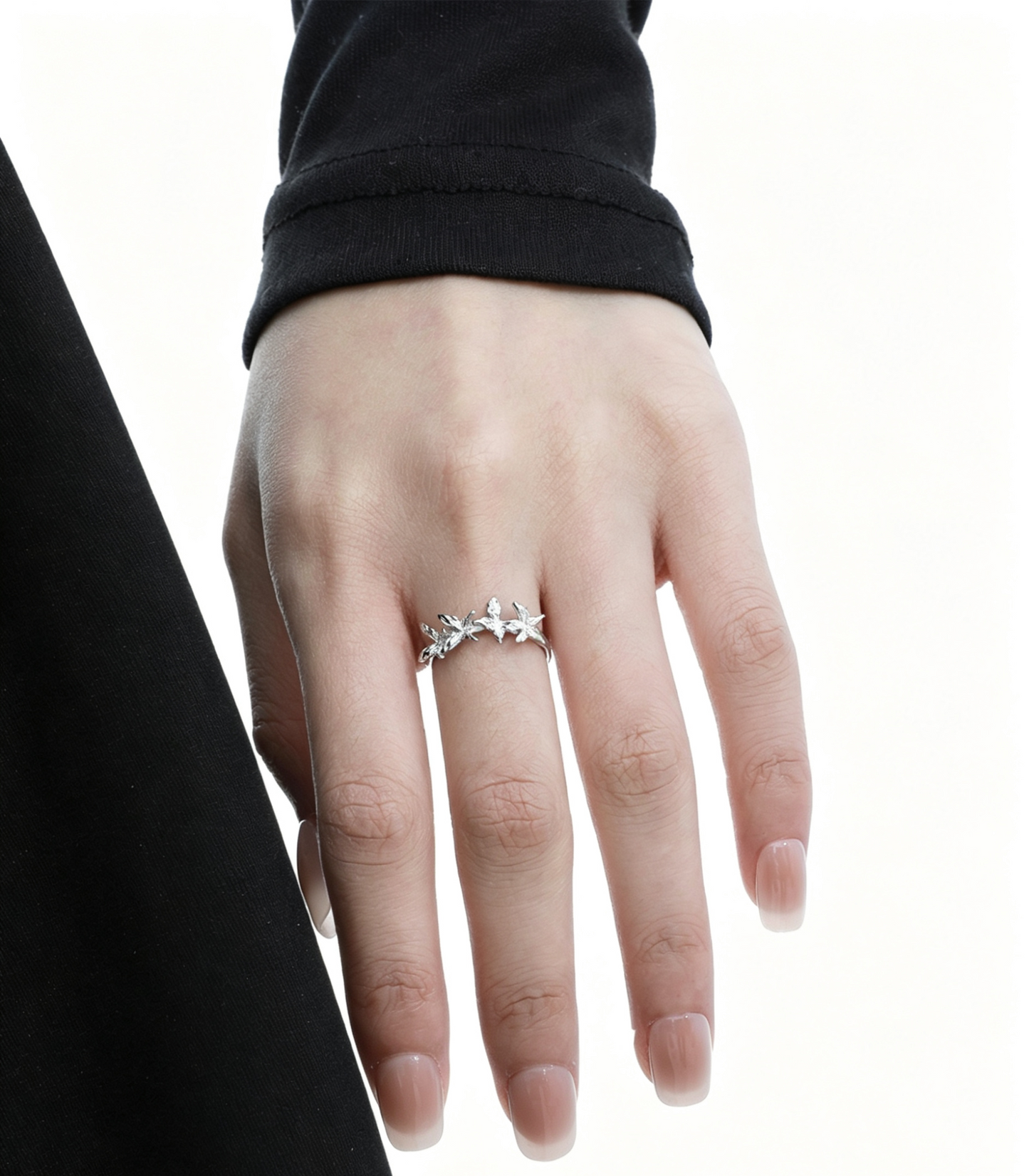 Minimalist Butterfly Sterling Silver Ring OPHRASTUDIO