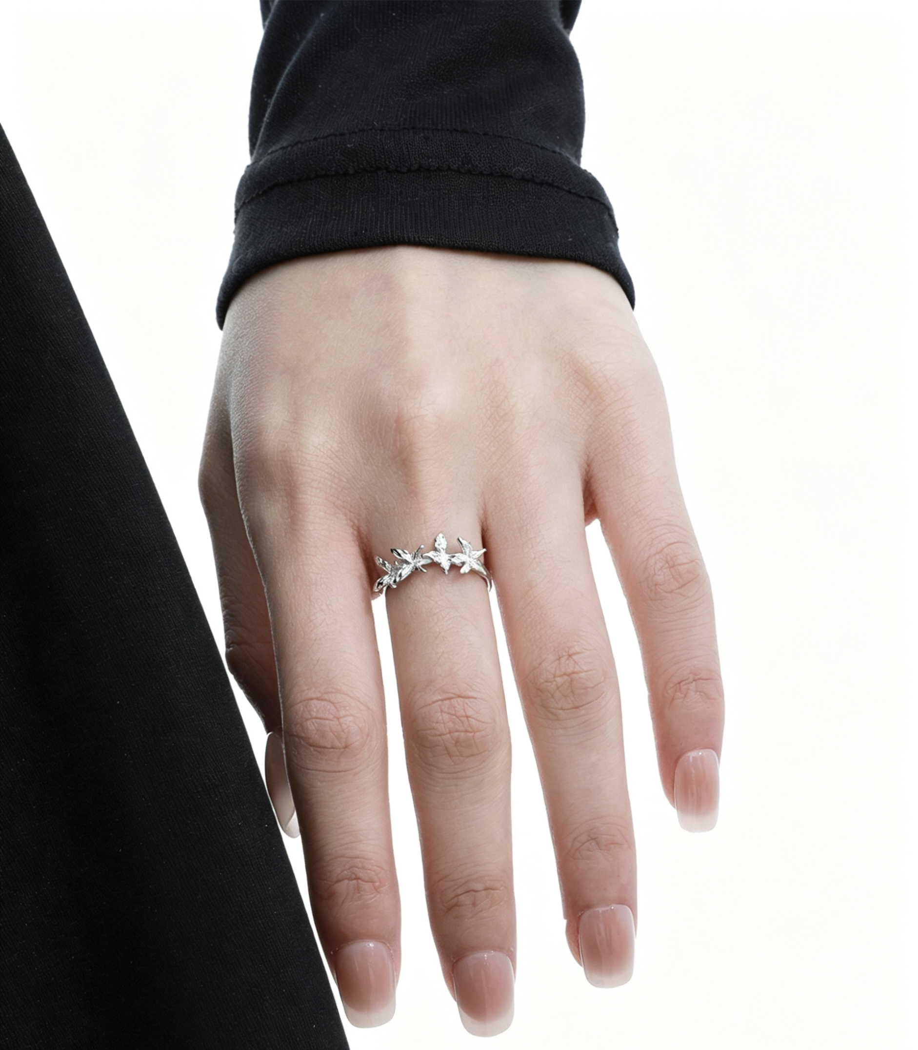 Minimalist Butterfly Sterling Silver Ring OPHRASTUDIO