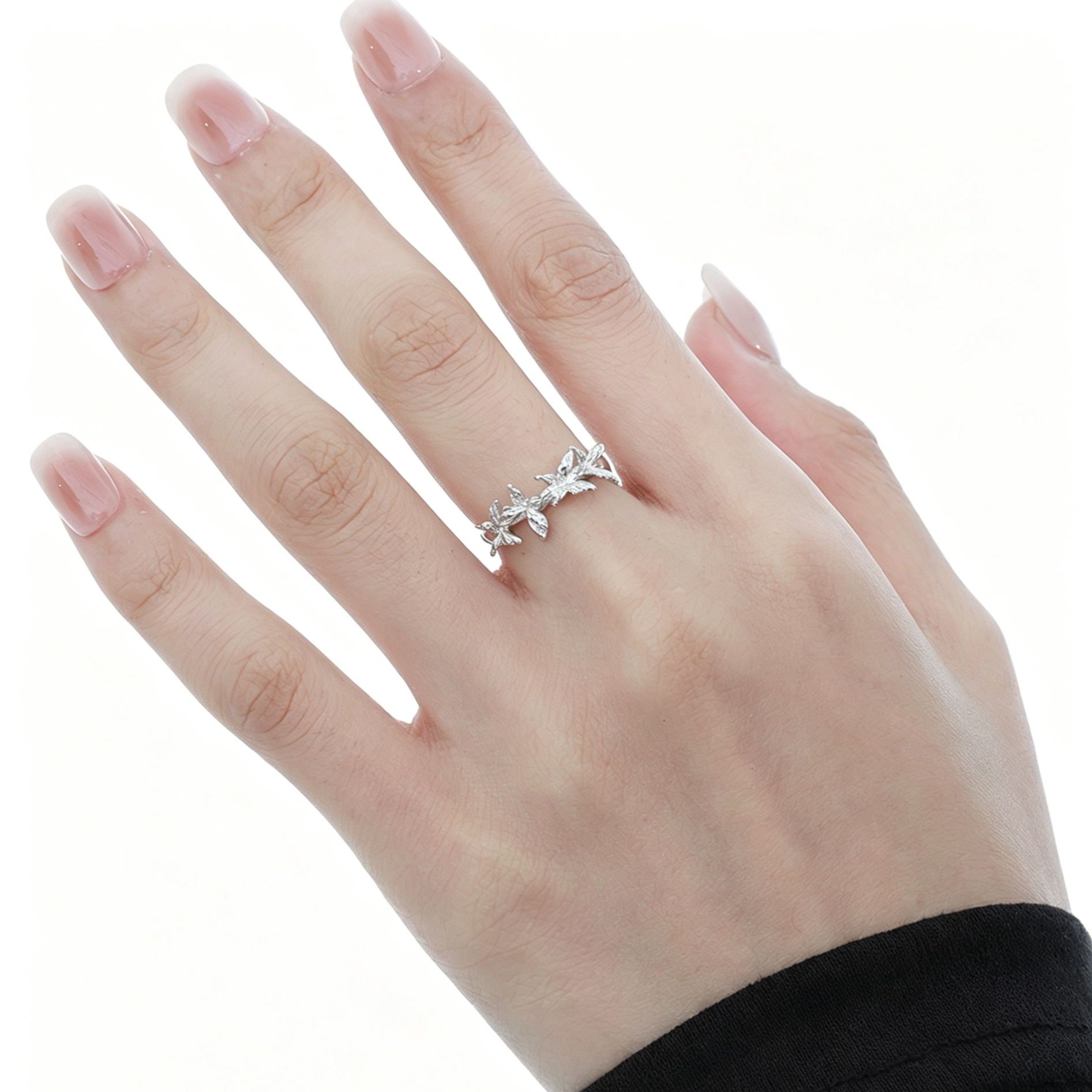 Minimalist Butterfly Sterling Silver Ring OPHRASTUDIO