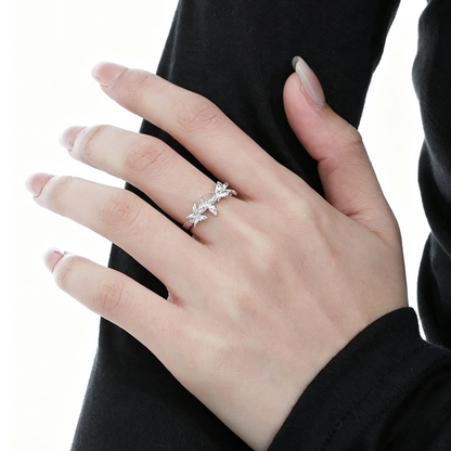 Minimalist Butterfly Sterling Silver Ring OPHRASTUDIO