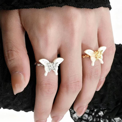 Iridescent Butterfly Abalone Silver Ring OPHRASTUDIO