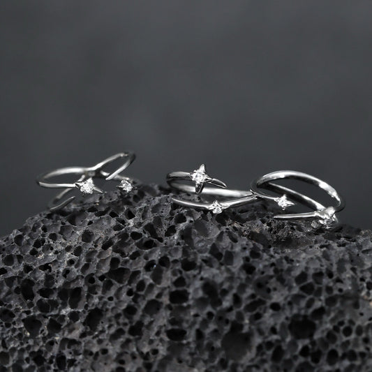 Starlight Orbit Silver Ring OPHRASTUDIO