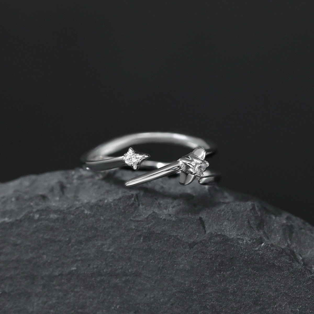 Starlight Orbit Silver Ring OPHRASTUDIO