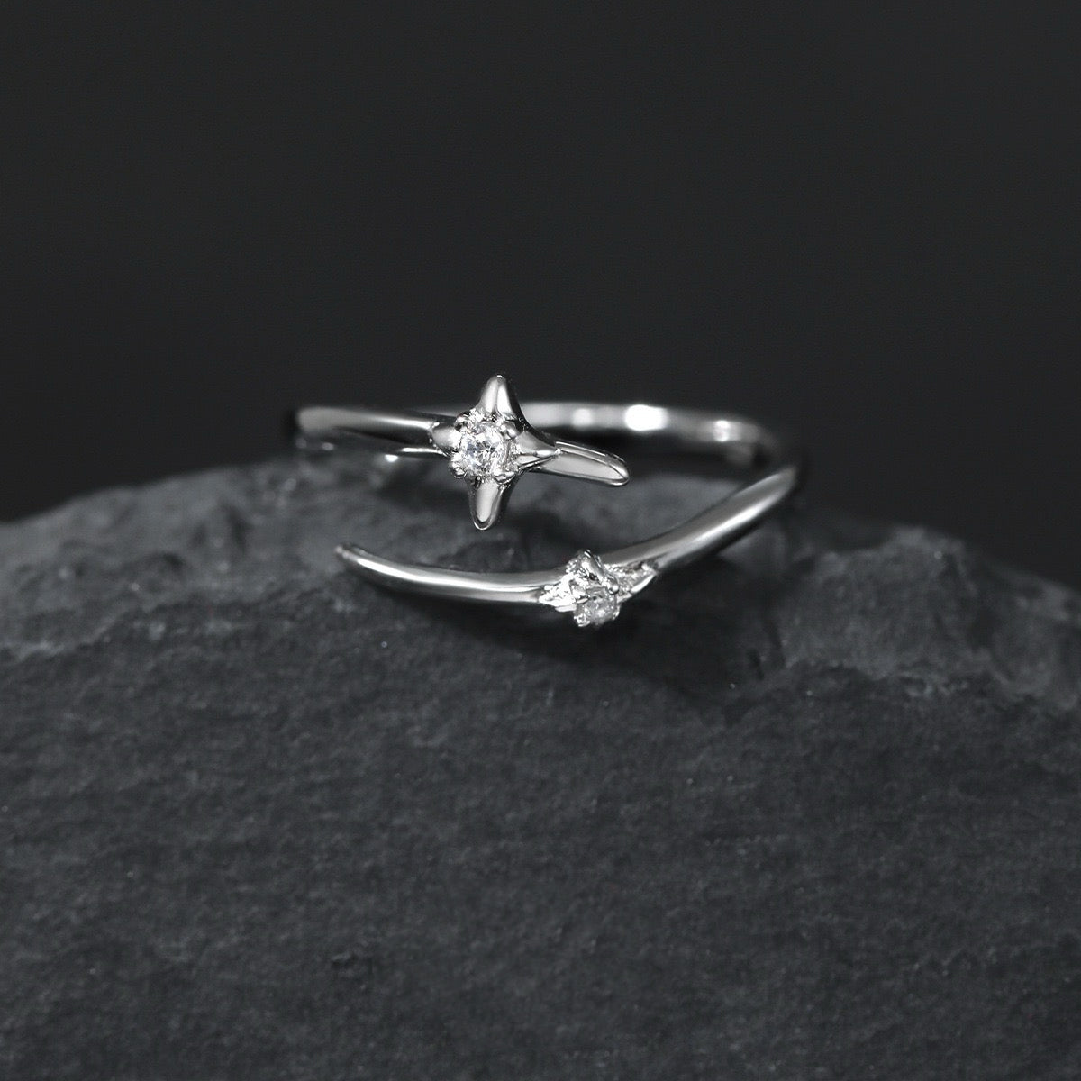 Starlight Orbit Silver Ring OPHRASTUDIO