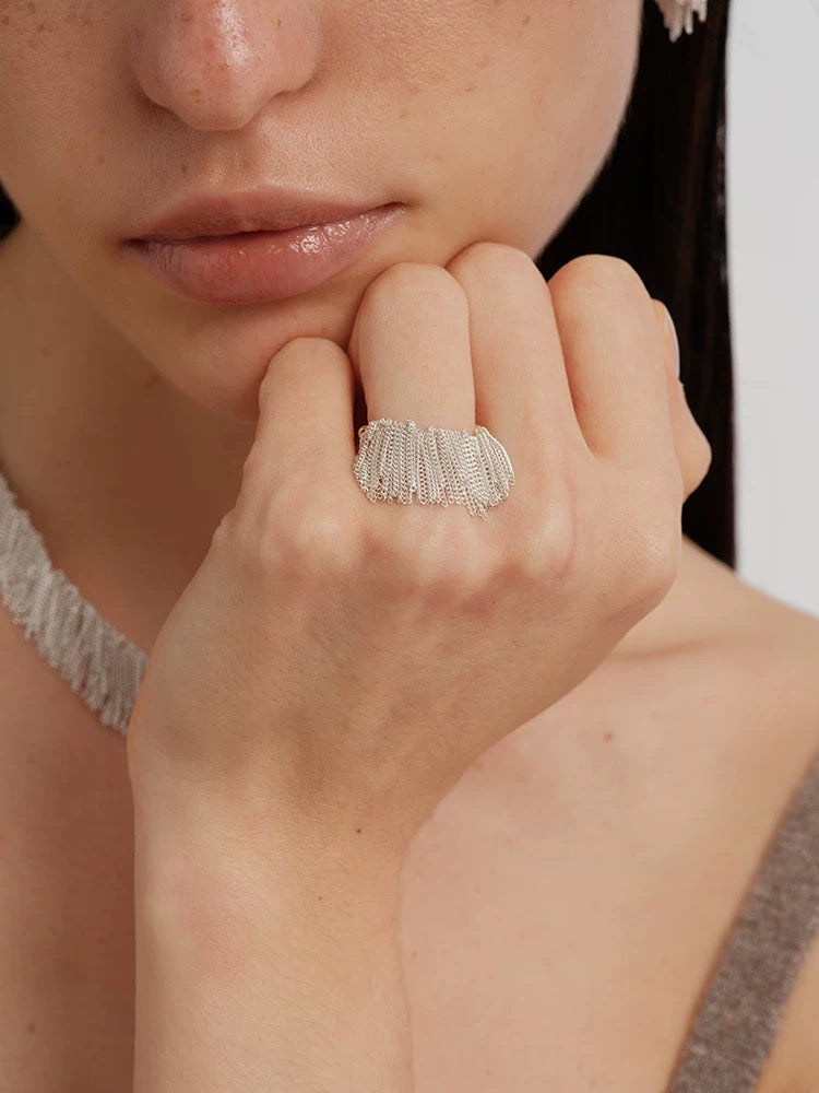 Whisper Tassel Ring OPHRASTUDIO