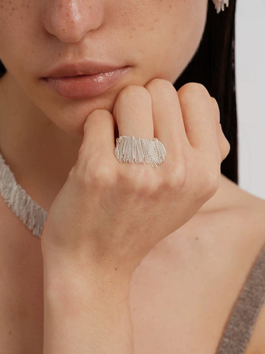 Whisper Tassel Ring OPHRASTUDIO
