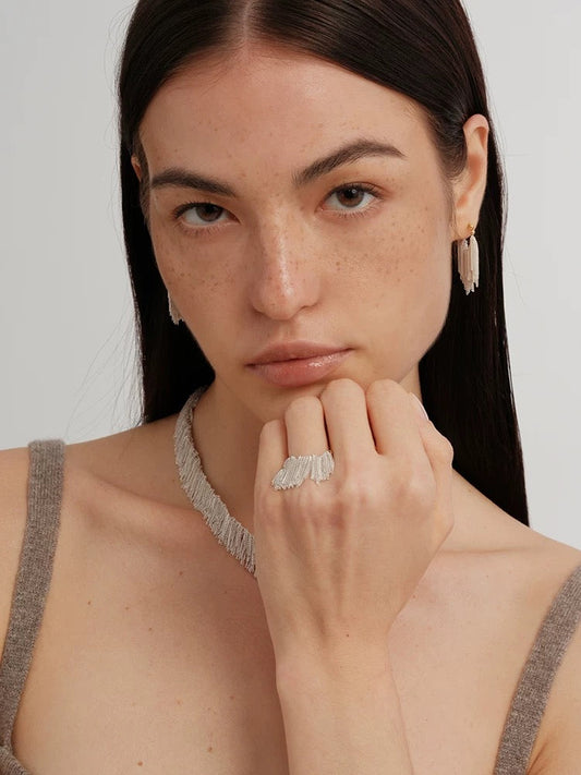Whisper Tassel Ring OPHRASTUDIO