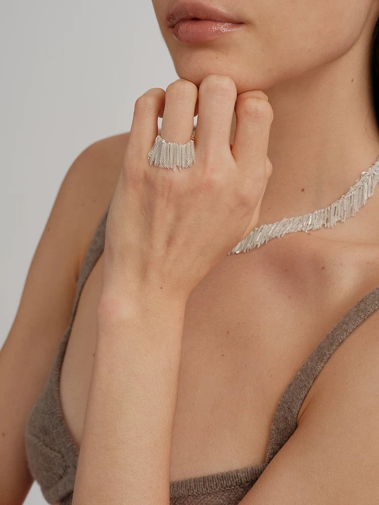 Whisper Tassel Ring OPHRASTUDIO