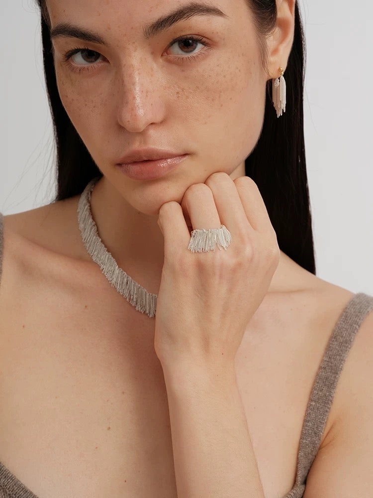 Whisper Tassel Ring OPHRASTUDIO