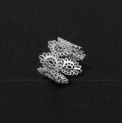 French Embroidered Lace Hollow Vintage Ring OPHRASTUDIO