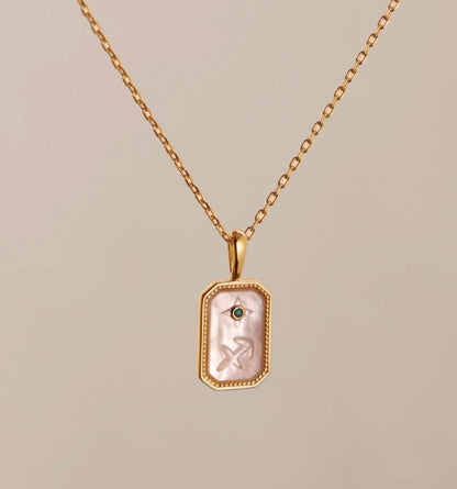 Celestial Zodiac Sterling Silver Pendant Necklace OPHRASTUDIO