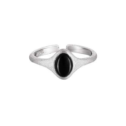 Matte Black Onyx Stacking Ring OPHRASTUDIO